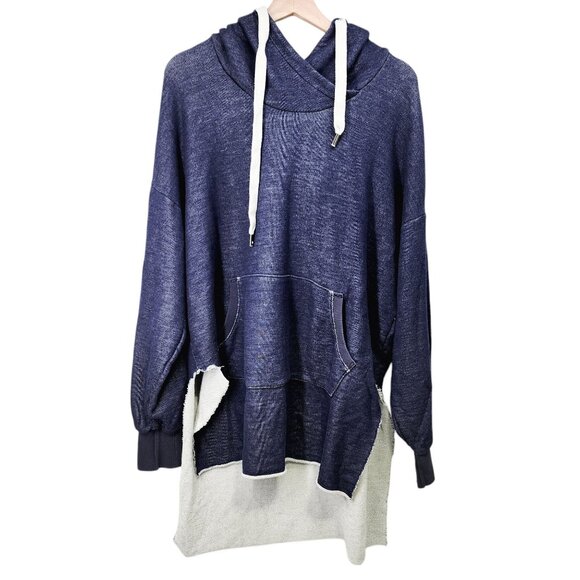 NSF Hooded Sweatshirt‎ With Contrast Hem & Kangaroo Pocket Made In USA Size M - Picture 1 of 7